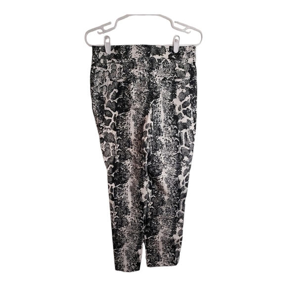 PETER NYGARD snakeskin print Ankle Pants Size 6 Black & Wh… - Picture 3 of 13